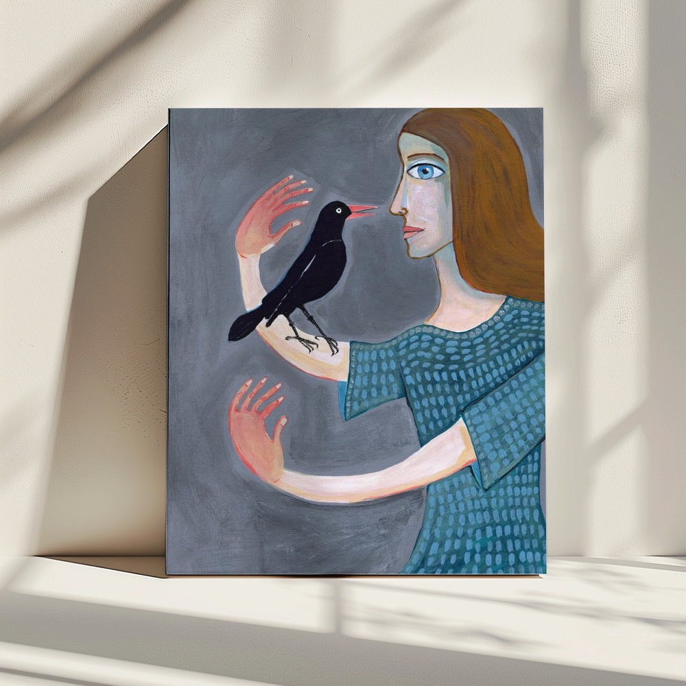 Dame met twee linkerhanden | Canvas
