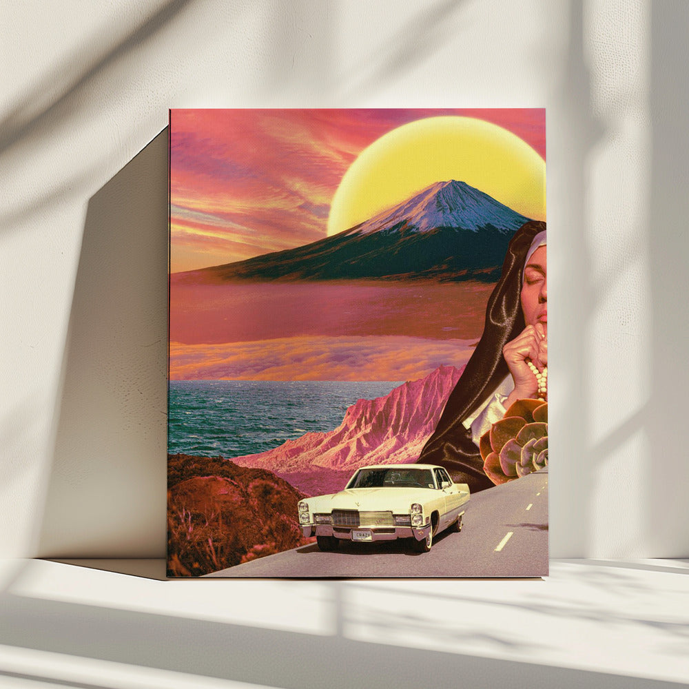 Retro Landschapscollage | Canvas