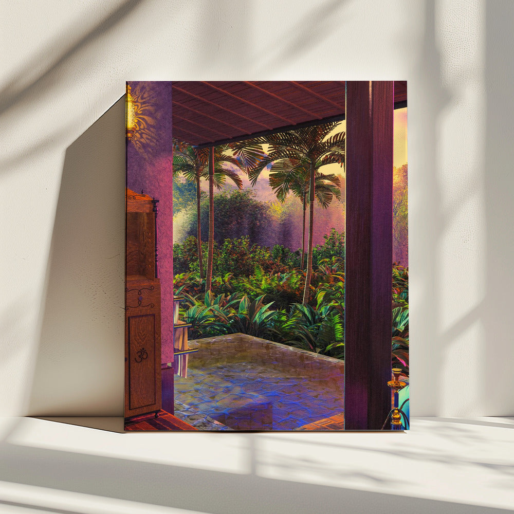 Regenwoud Infinity Pool Kunstdruk (a1) | Canvas