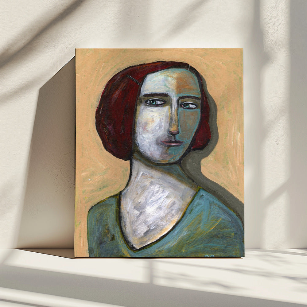 Vrouw met doordringende ogen | Canvas