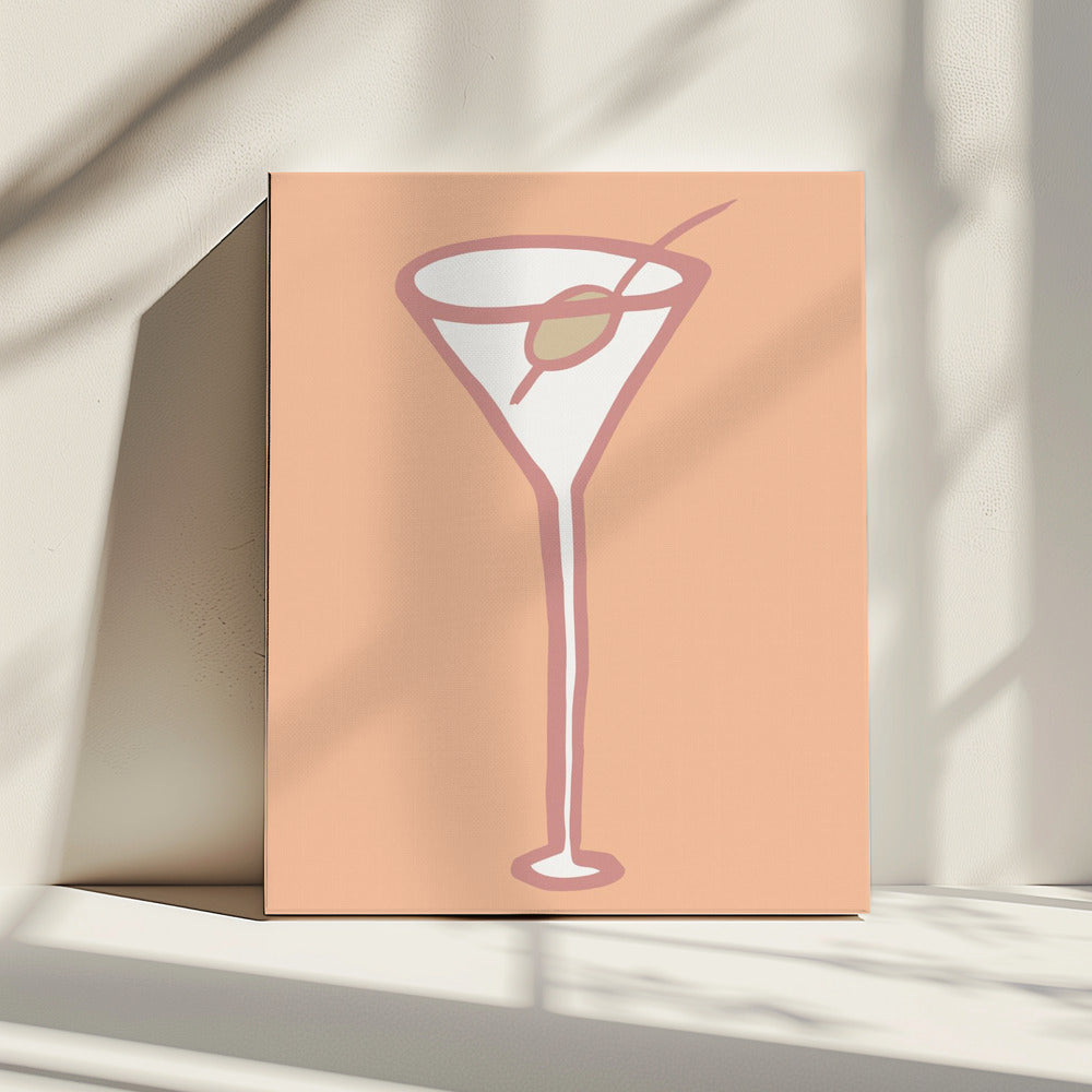 Olijf in glas perzikdons poster | Canvas