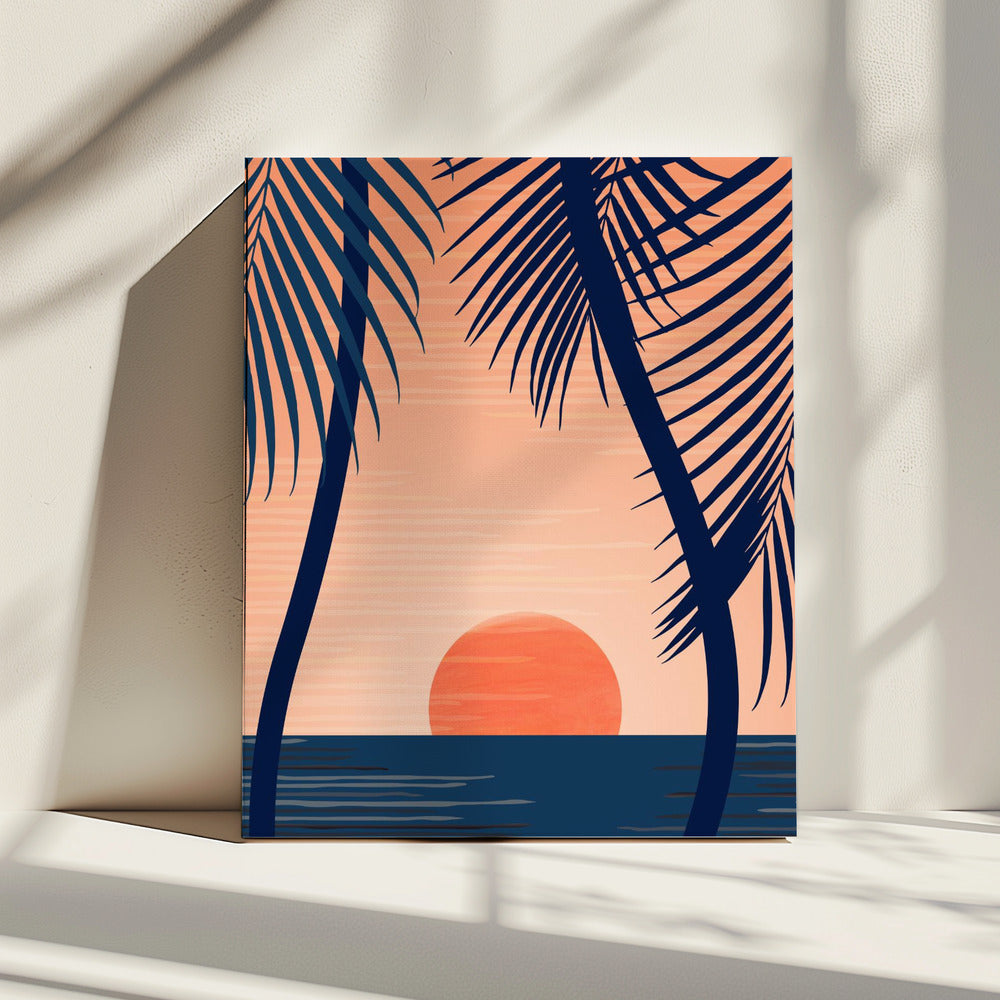 Zonsondergangstrand | Canvas