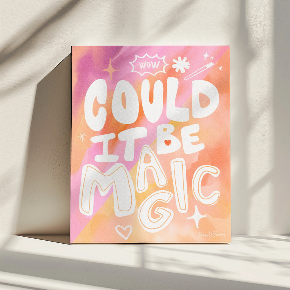 Zou het magie kunnen zijn - Perzikroze | Canvas