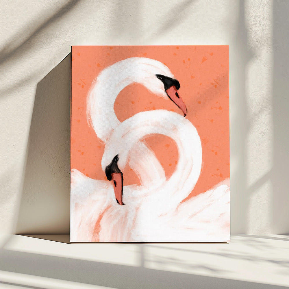 Sierlijke zwanen | Canvas