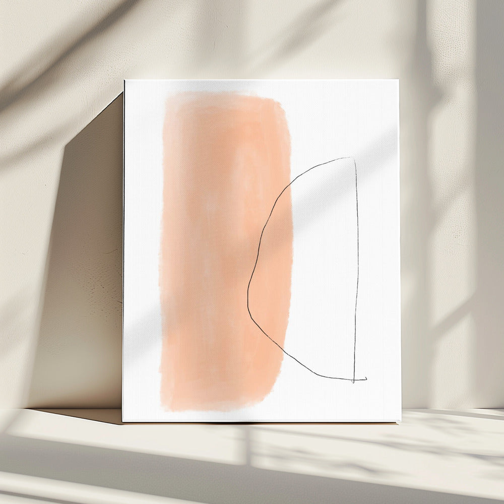 Peachy Contours | Canvas