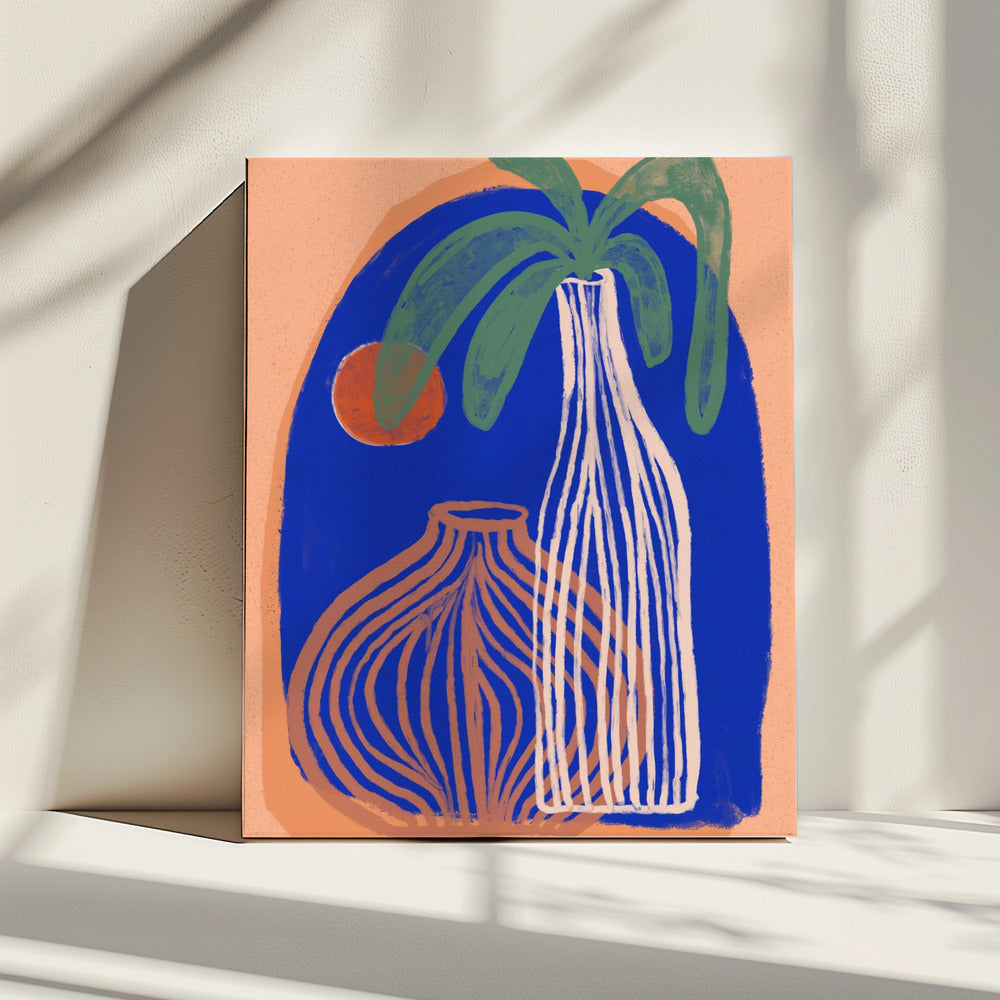 Blauwe Oase Vazen | Canvas
