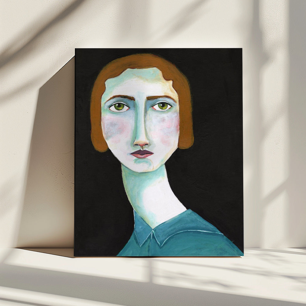 Vintage dame op zoek | Canvas