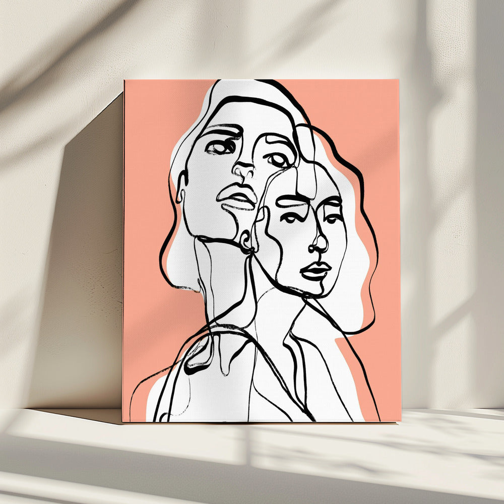 Verstrengelde Gezichten | Canvas