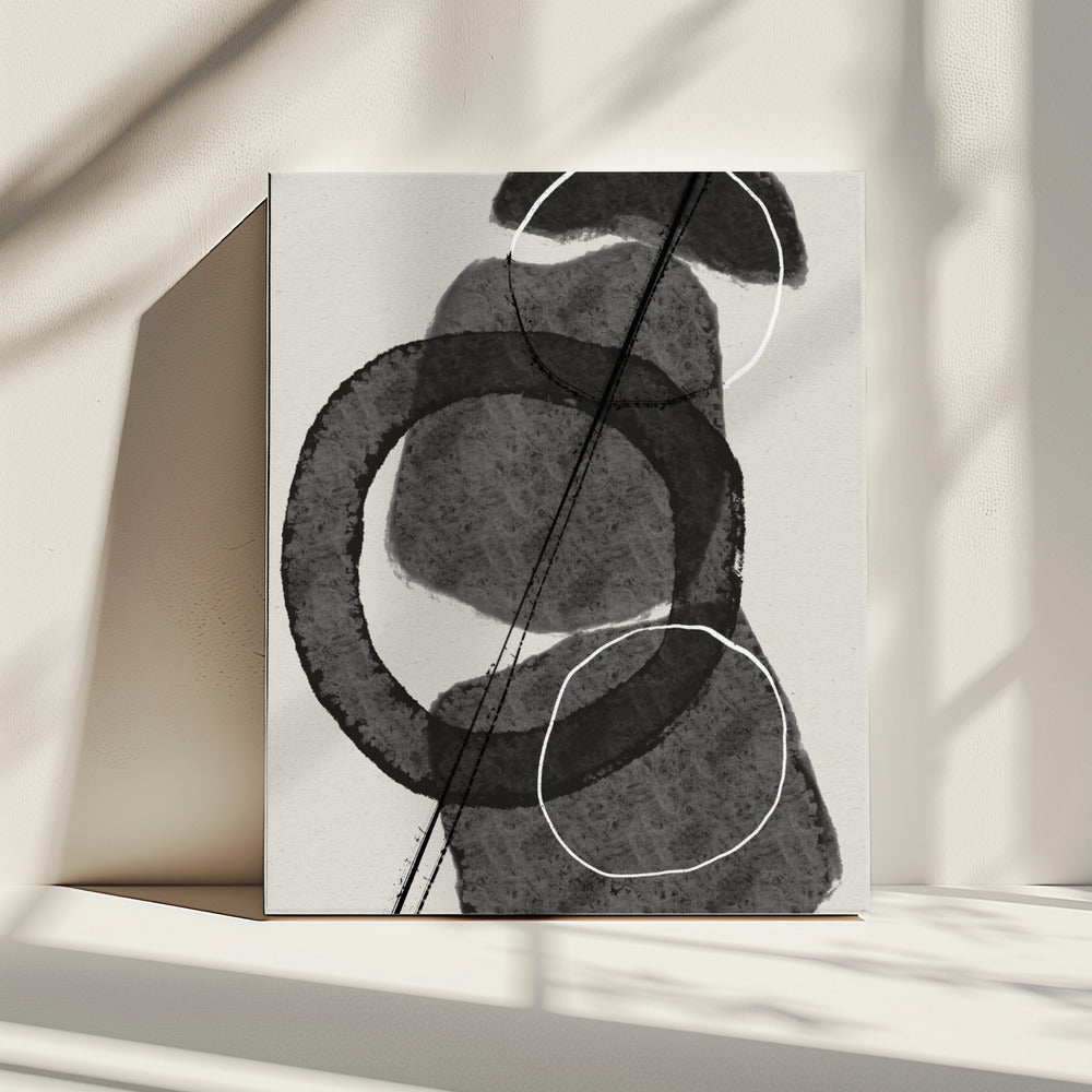 Monochrome cirkels | Canvas