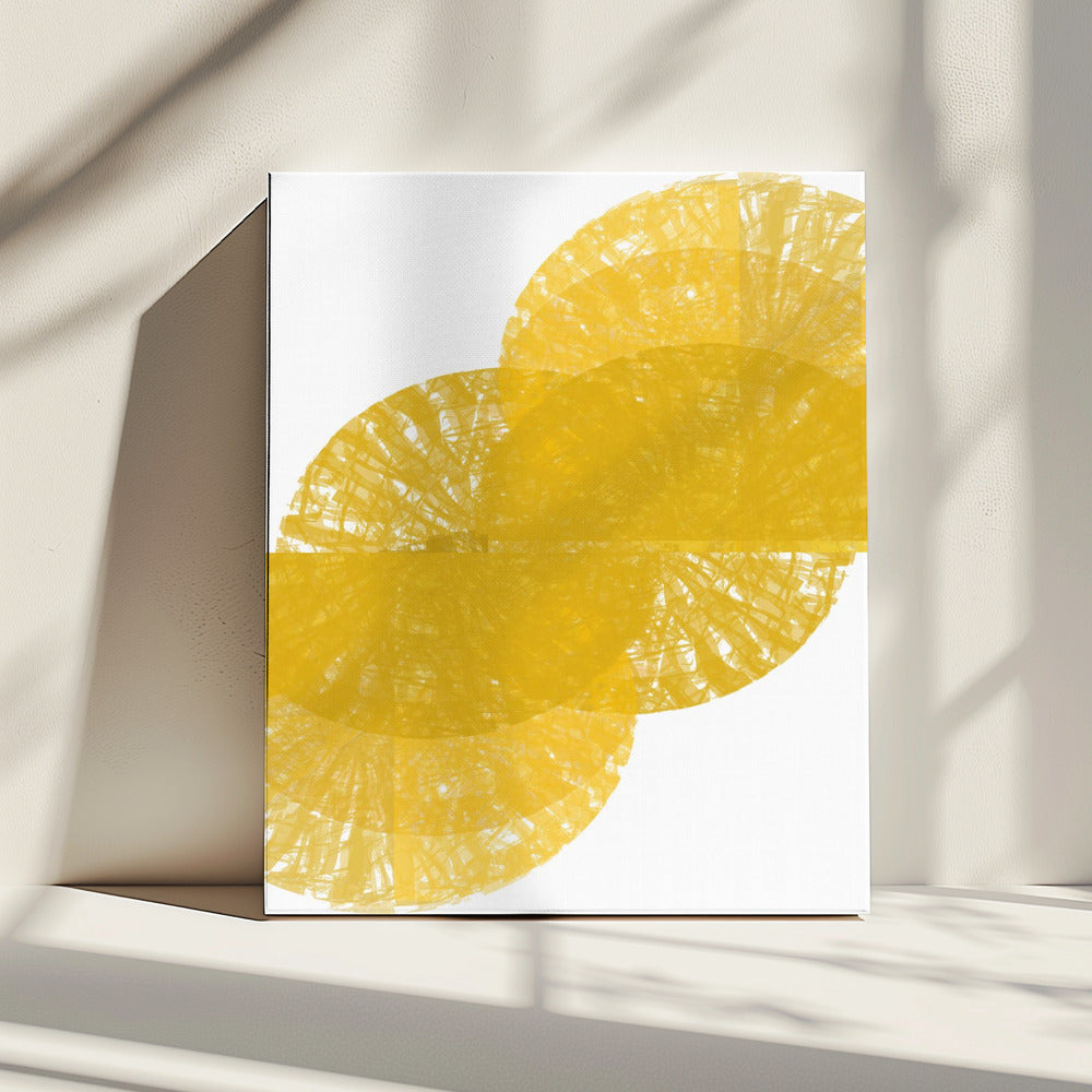 Gele Cirkel Fans 1 | Canvas