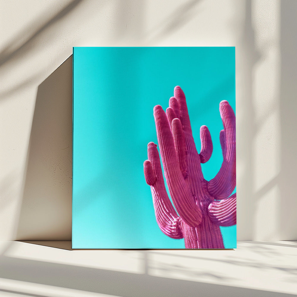 Magenta Roze Saguaro | Canvas