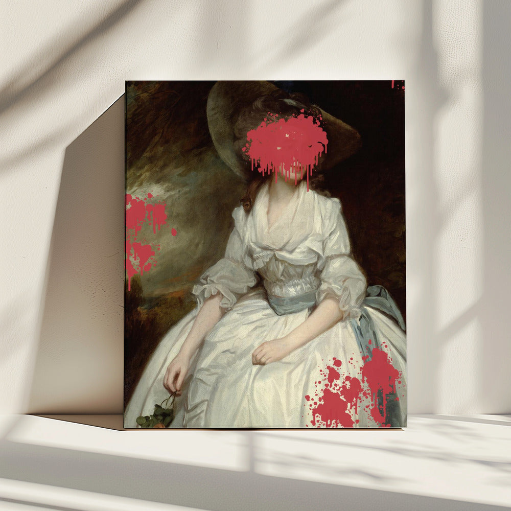 Renaissance Red Splash - Veranderde kunst | Canvas