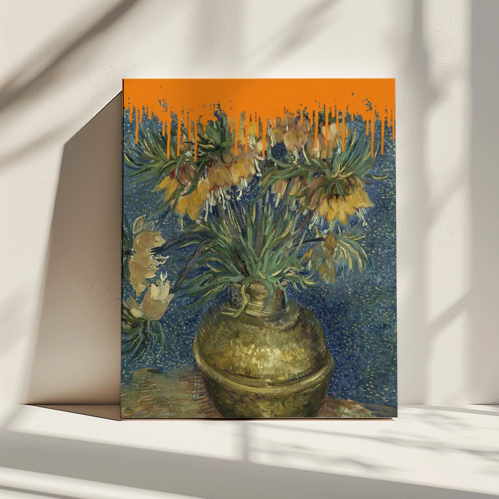 Collage Zonnebloemen en de plons Van Gogh | Canvas