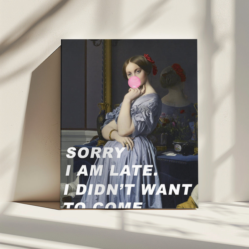 Sorry dat ik te laat ben. Ik wilde niet komen. | Canvas