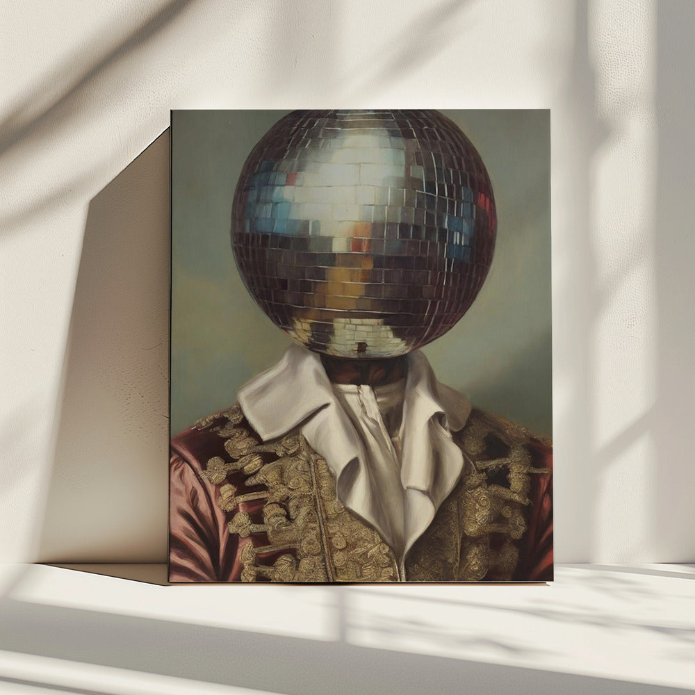 DiscoHead King / Altered Collage Art | Canvas