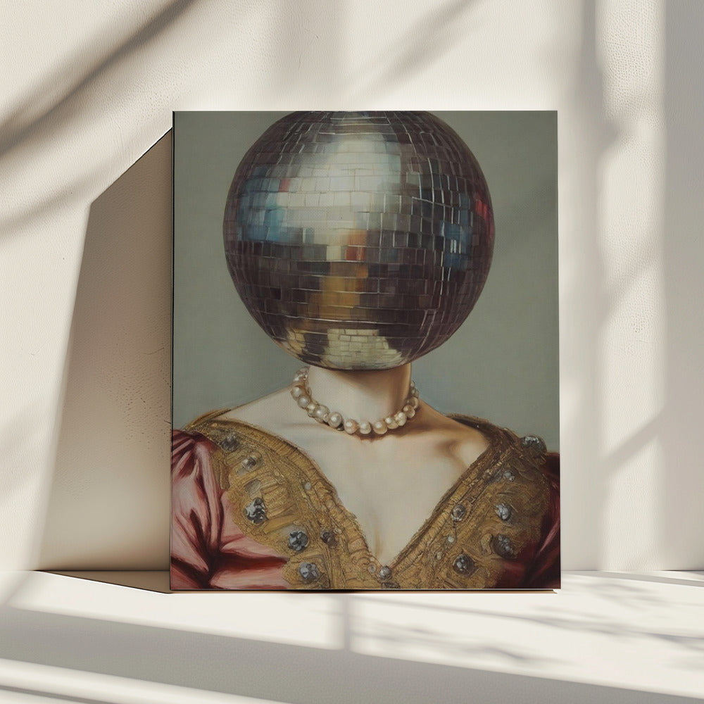 DiscoHead Queen / Altered Collage Art | Canvas