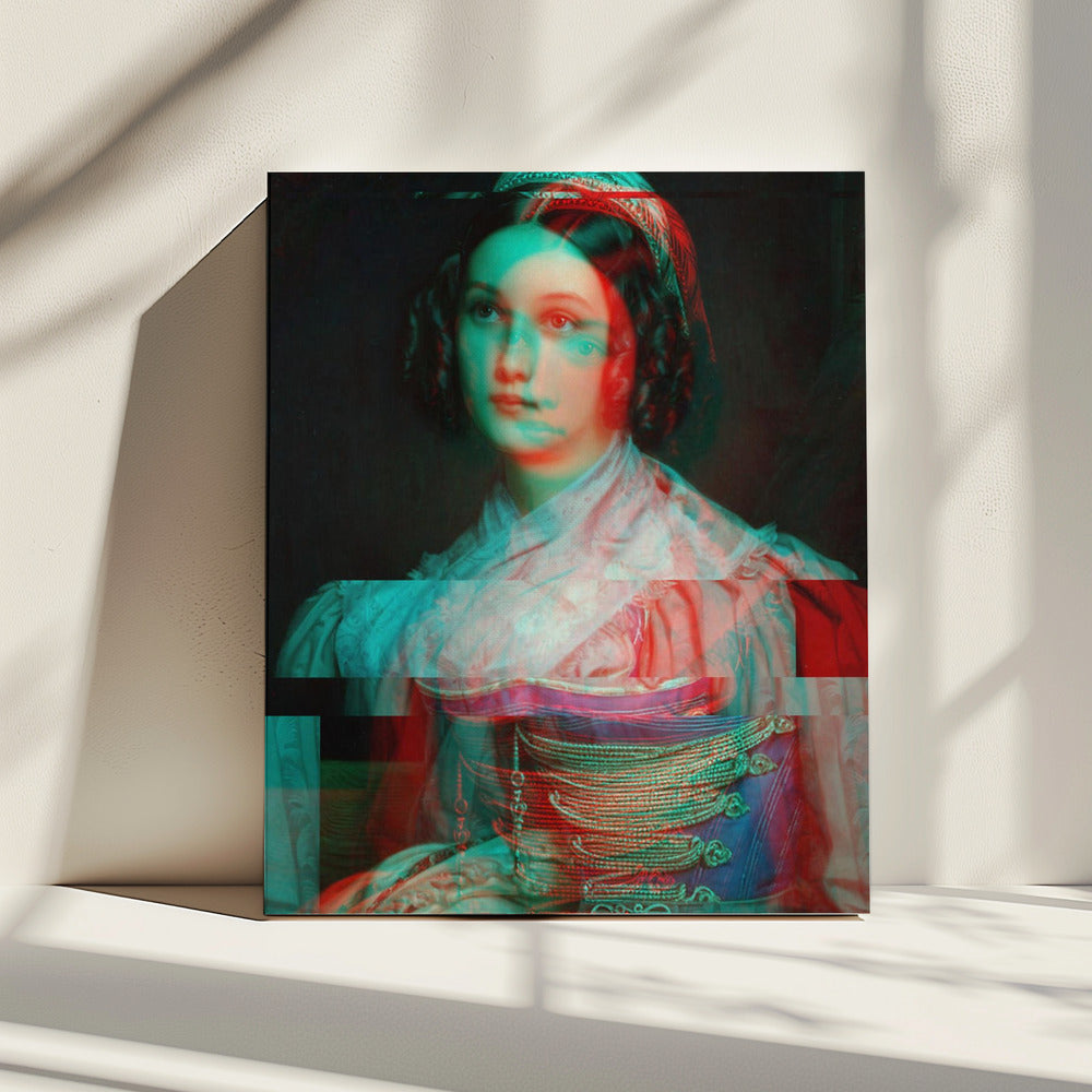 Vervormd portret van vrouw | Canvas