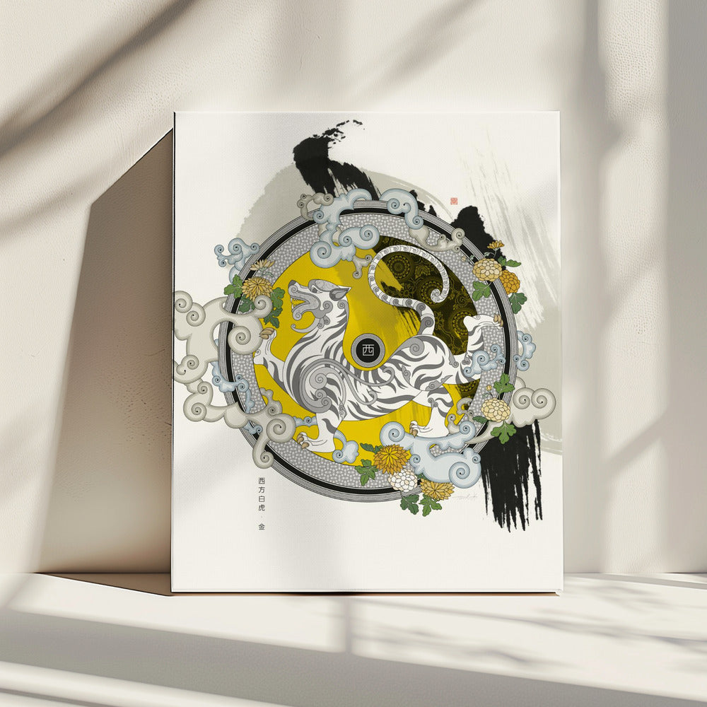 Witte Tijger van het Westen | Canvas