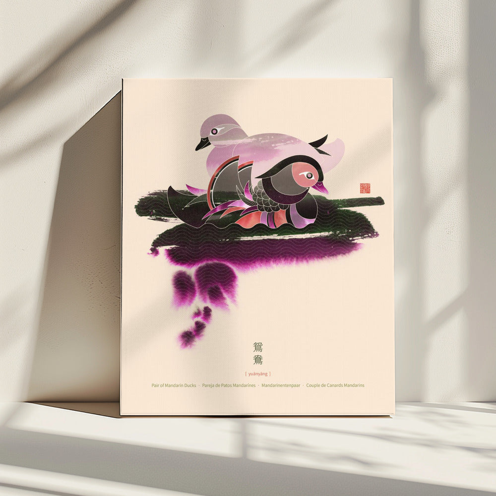 Paar mandarijneenden | Canvas
