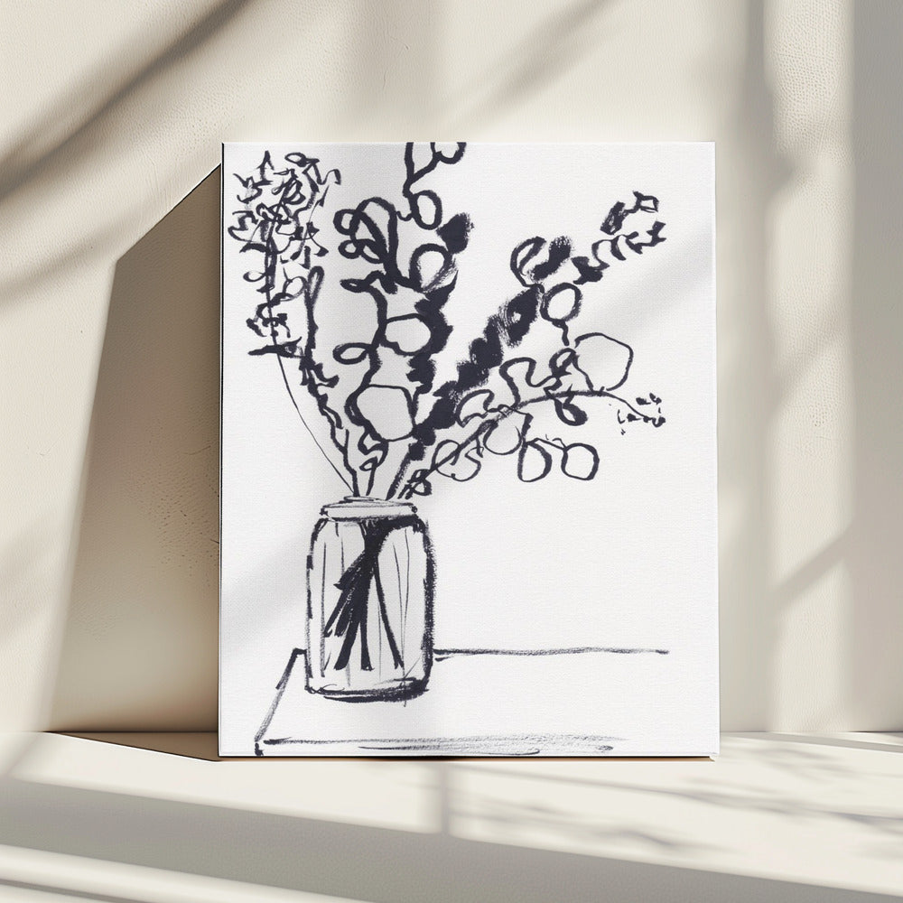 Zwart-wit stilleven | Canvas