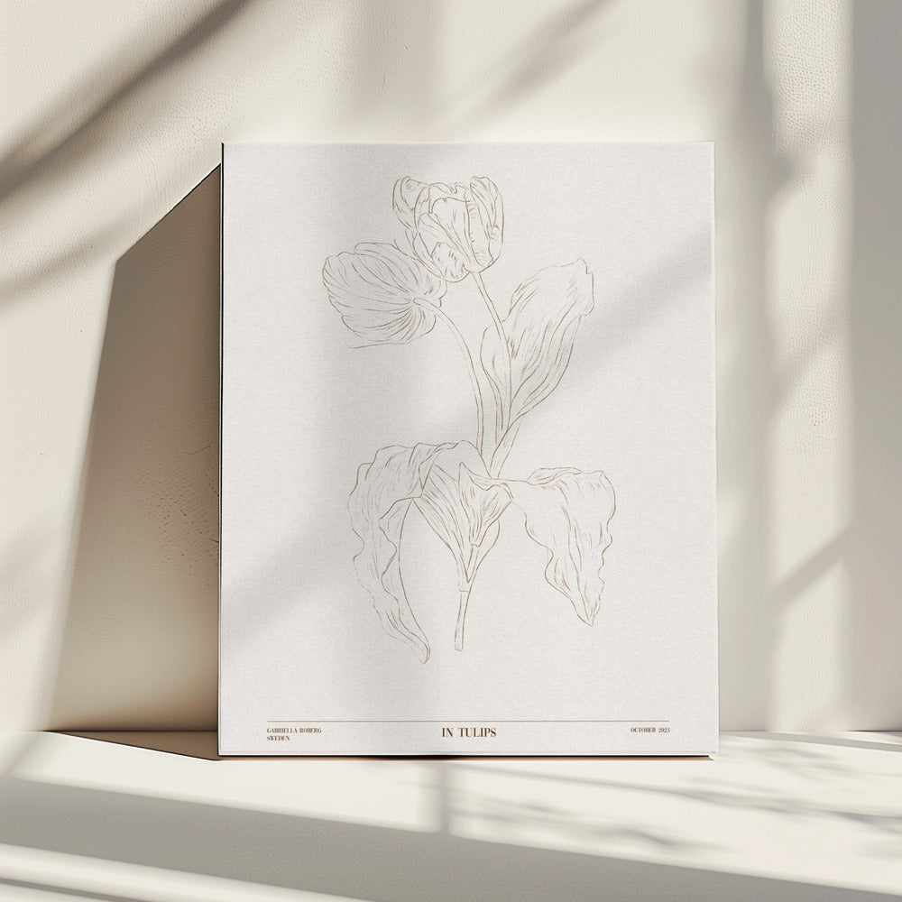 In Tulpen (bruin) | Canvas