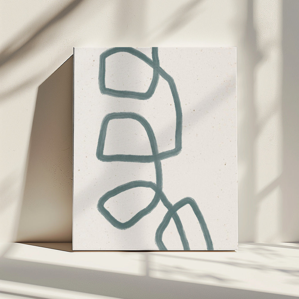 Fluid Teal Lines | Canvas