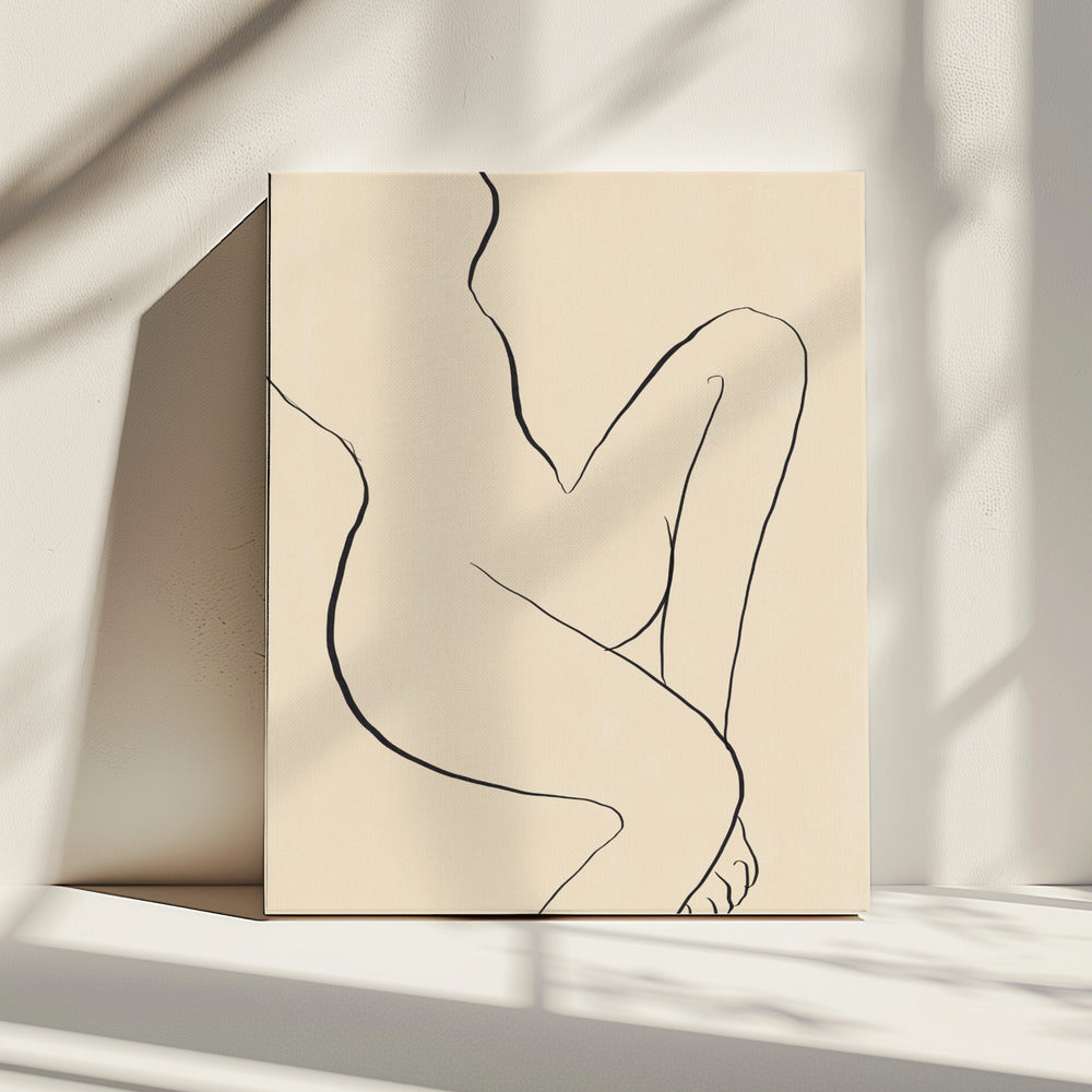 Elegante minimalistische lijntekening | Canvas