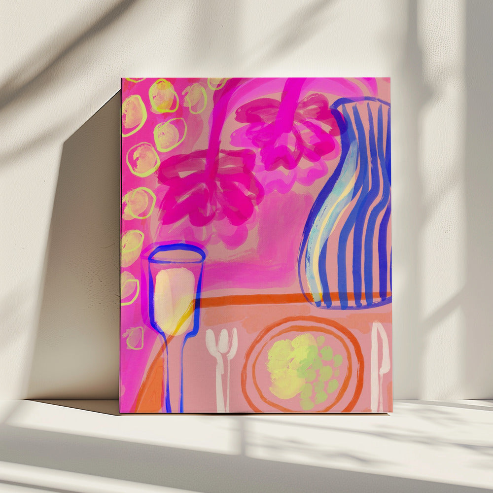 Levendige tafelscène | Canvas