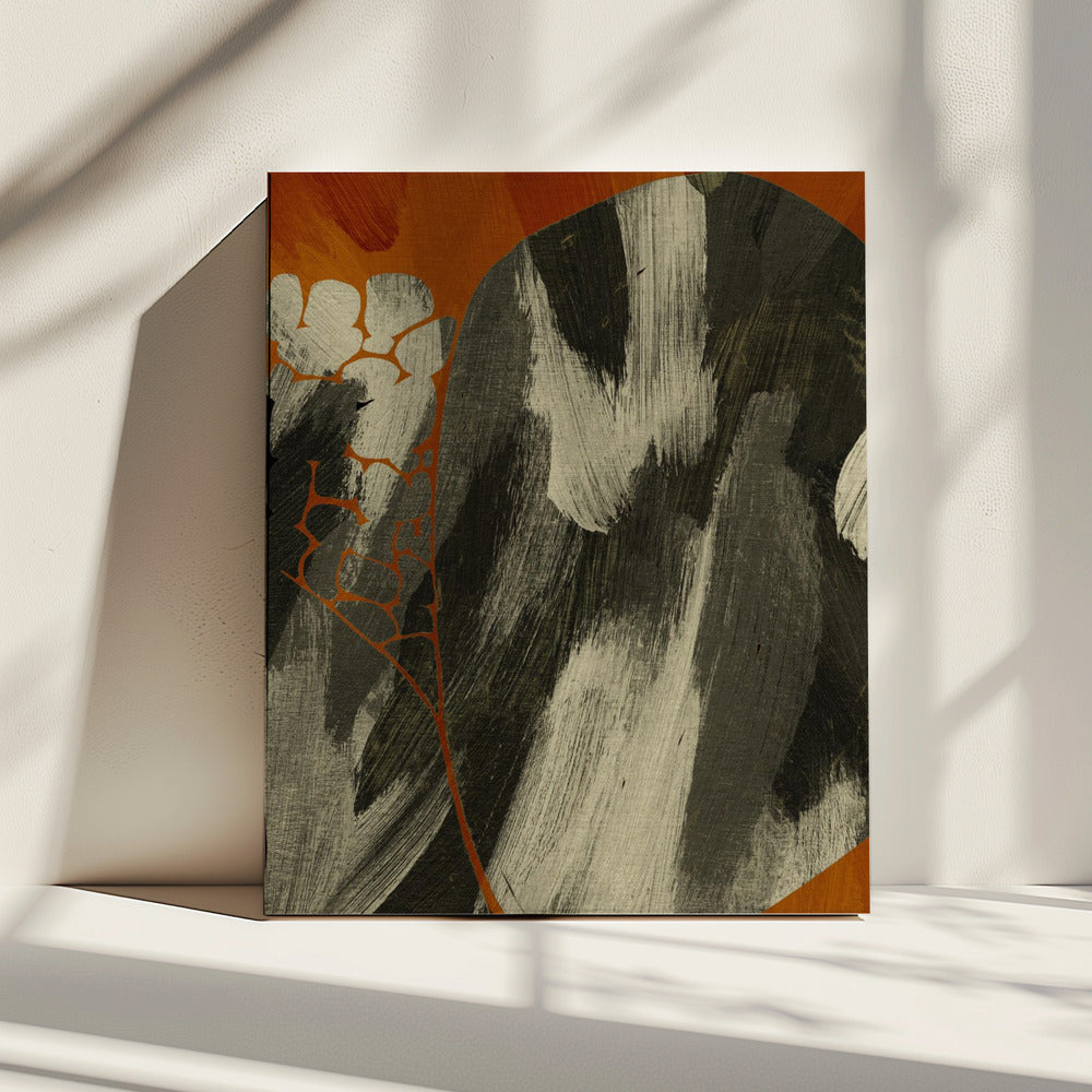 Aardse abstracte stroom | Canvas