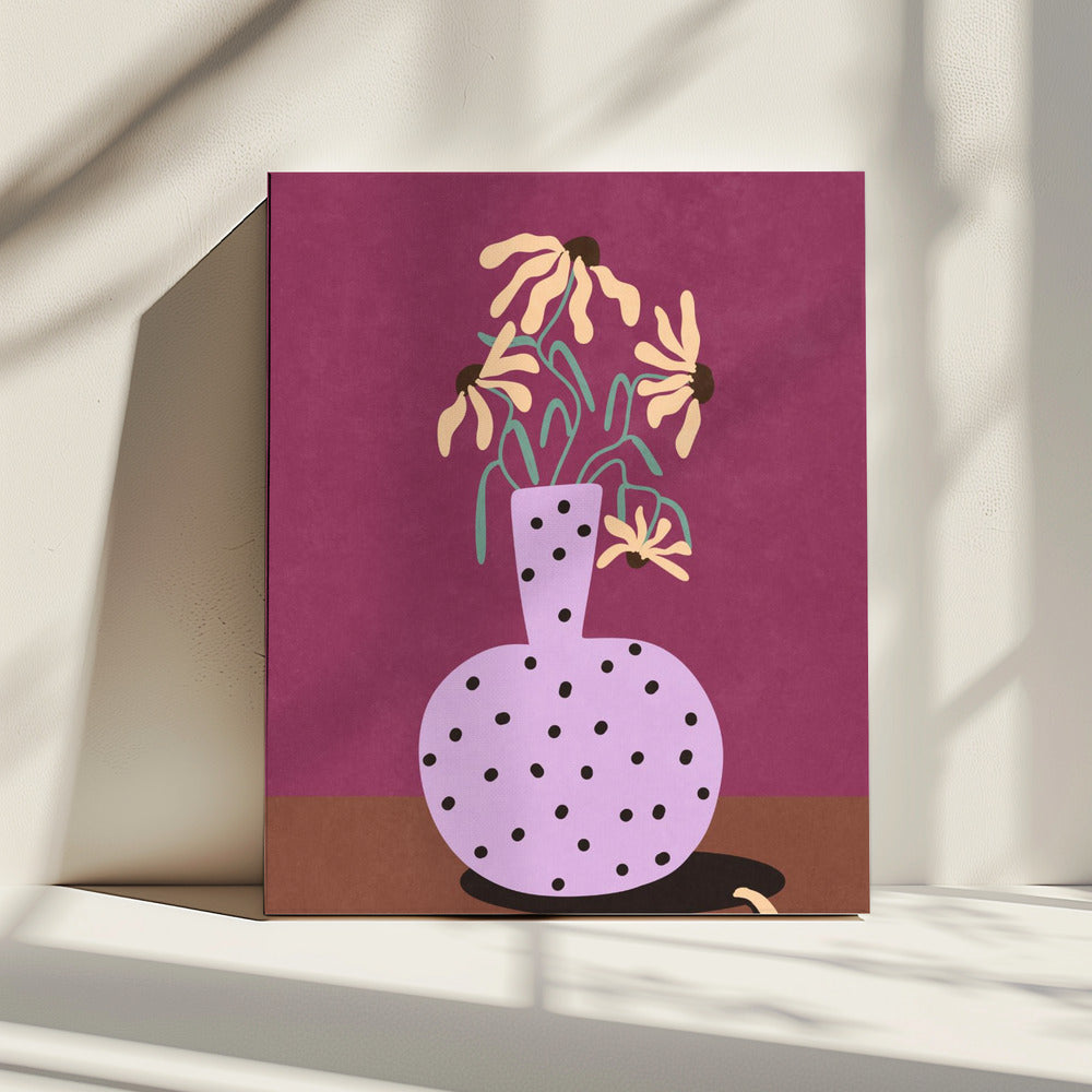 Bloemen in vaas | Canvas
