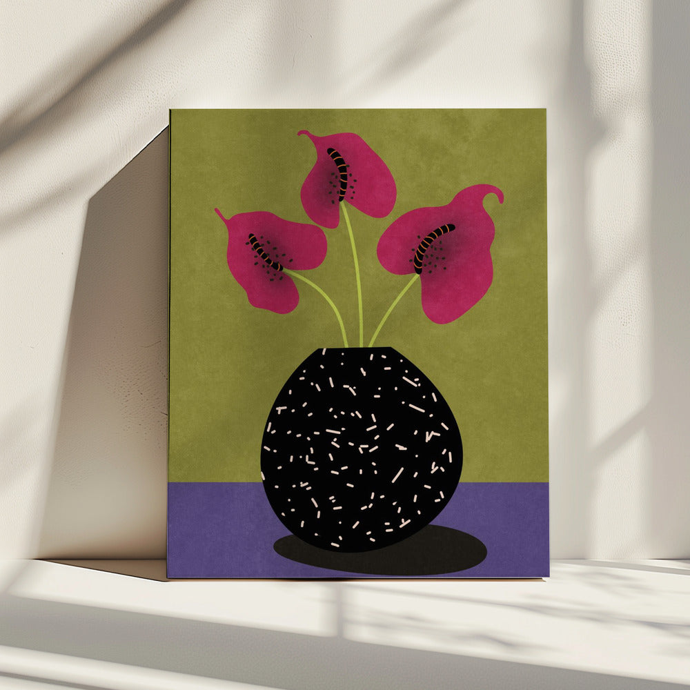 Mooie bloemen in vaas | Canvas