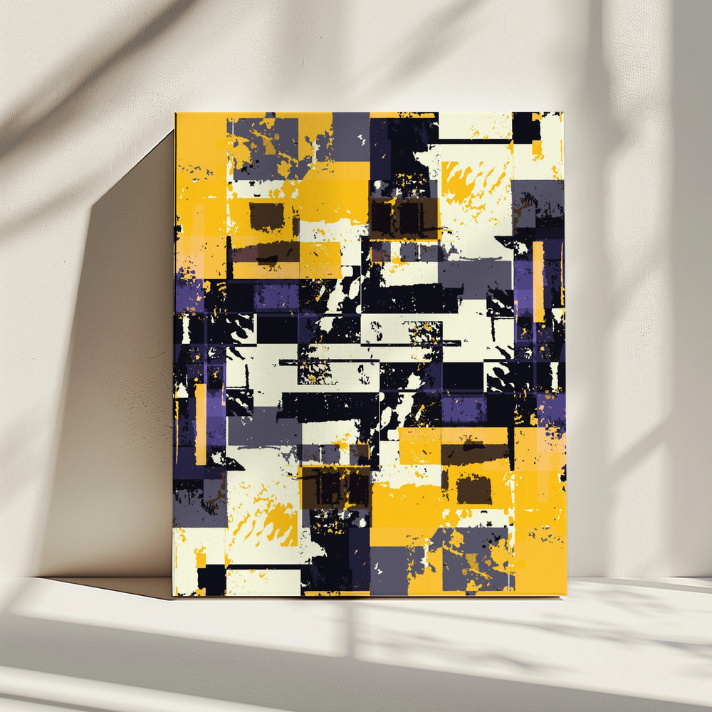 Geometrische vormen en felle kleuren | Canvas