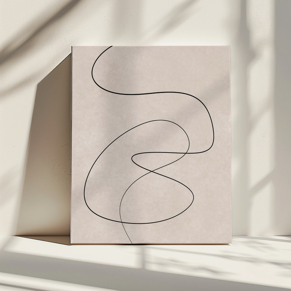 Minimale lijnkunst abstracte tekening 02 | Canvas