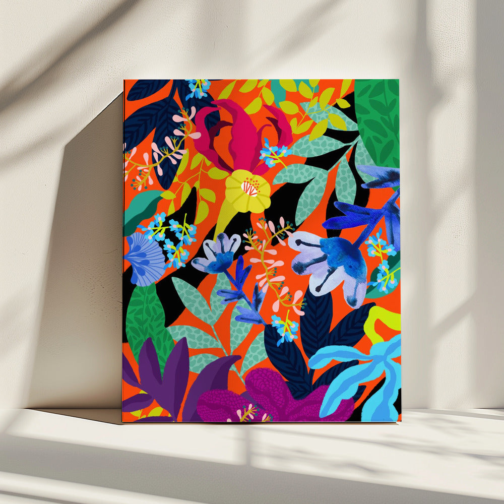 9933x14043 Din 131 Abstract Bloemen | Canvas
