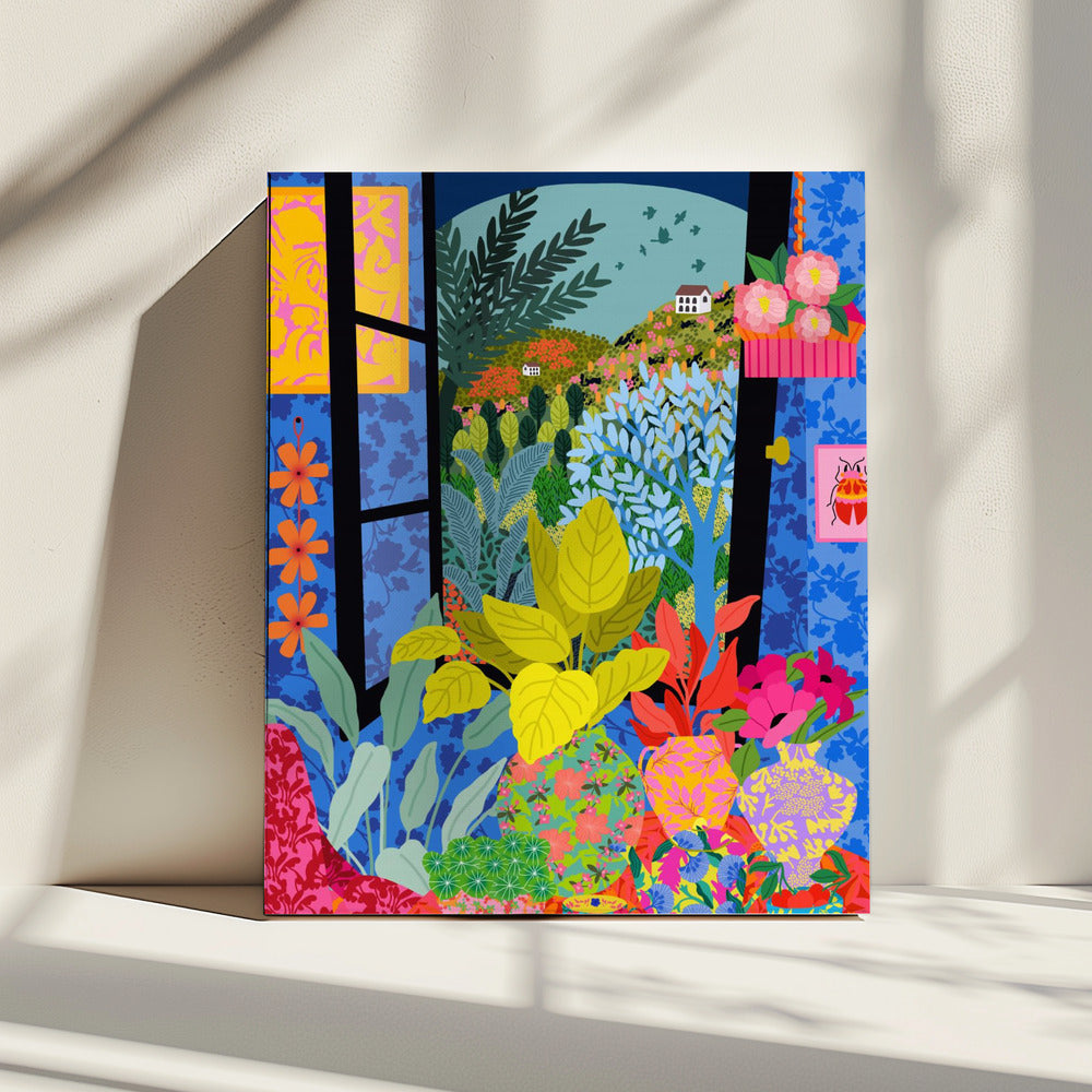 Uitzicht vanuit mijn raam | Canvas