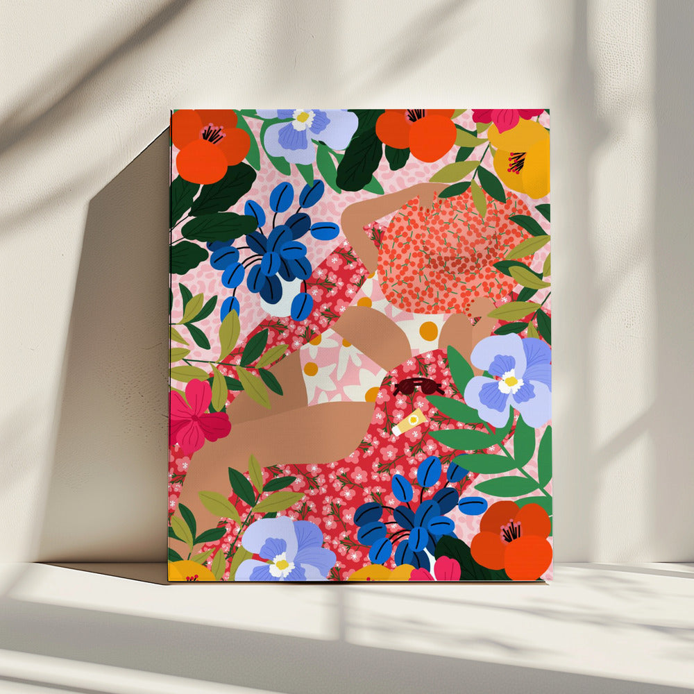 Slapen onder de zon | Canvas
