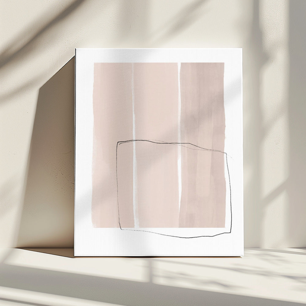 Delicate zwarte lijnschets overlay | Canvas