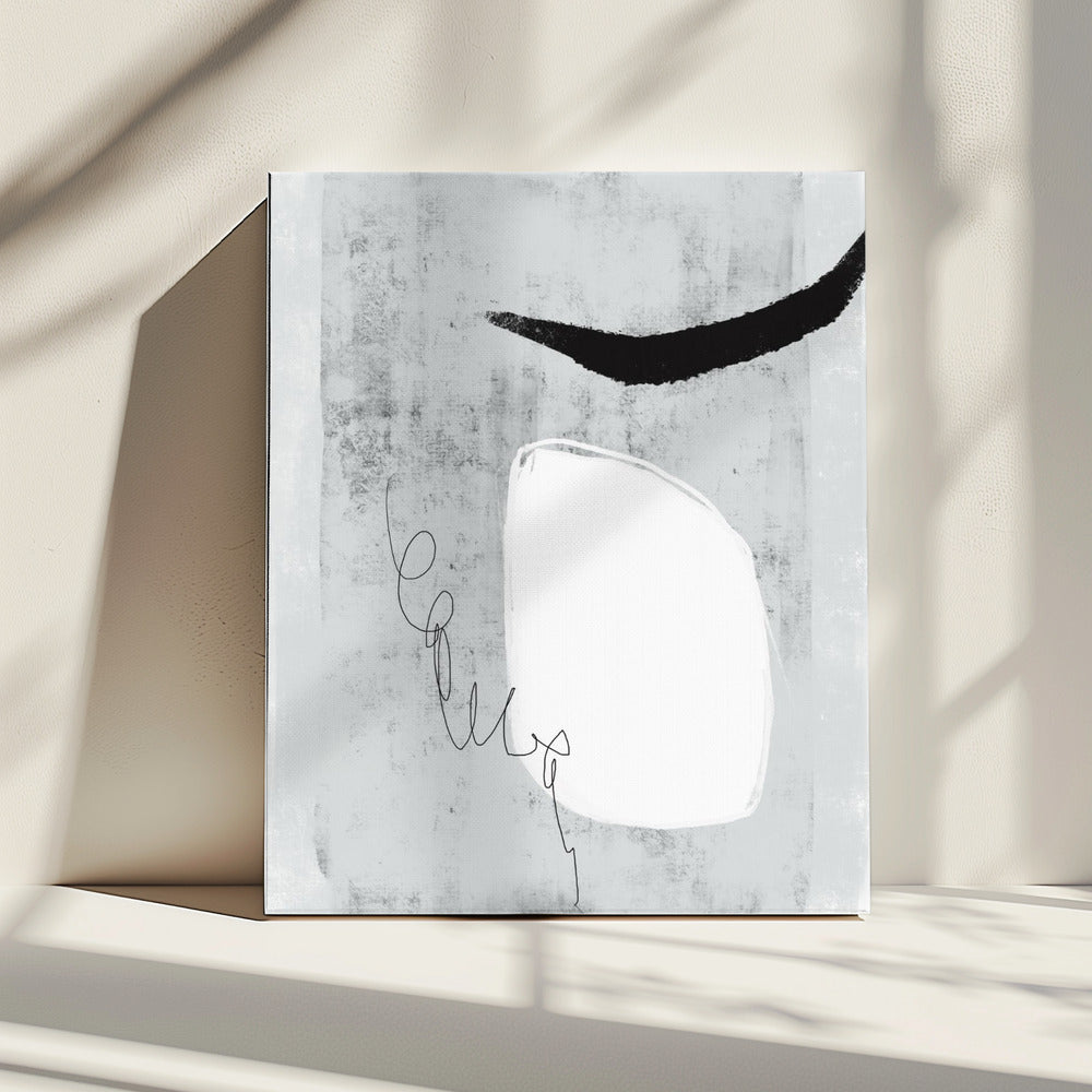 Minimalistisch ontwerp met grijstinten | Canvas