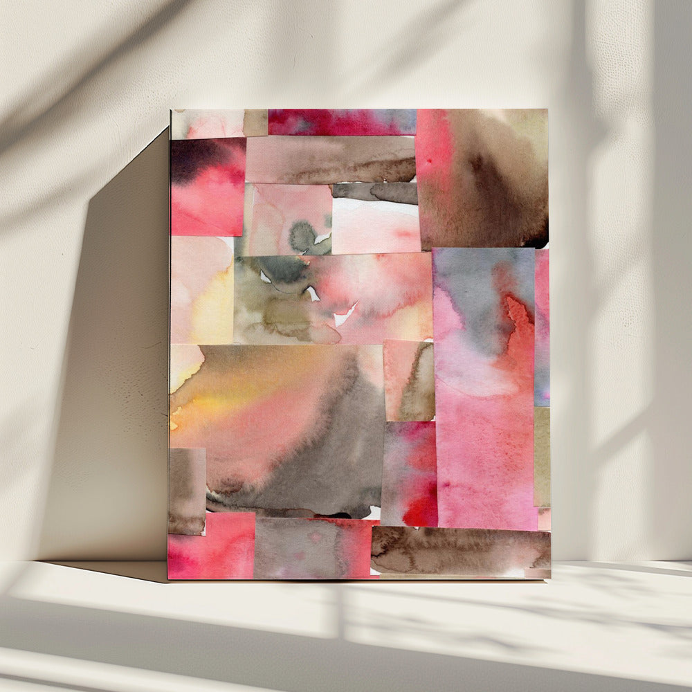 Aquarel abstracte compositie 6 | Canvas