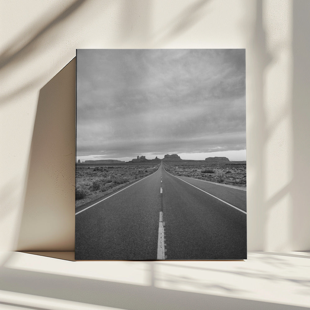 Monochroom Monument Valley II | Canvas