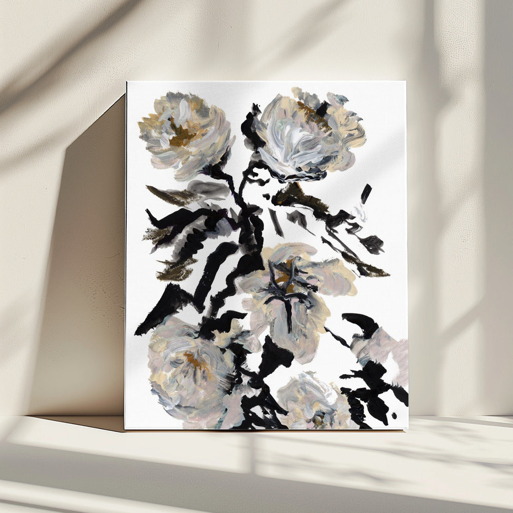 Le Jardin Botanique Black and White Flower | Canvas