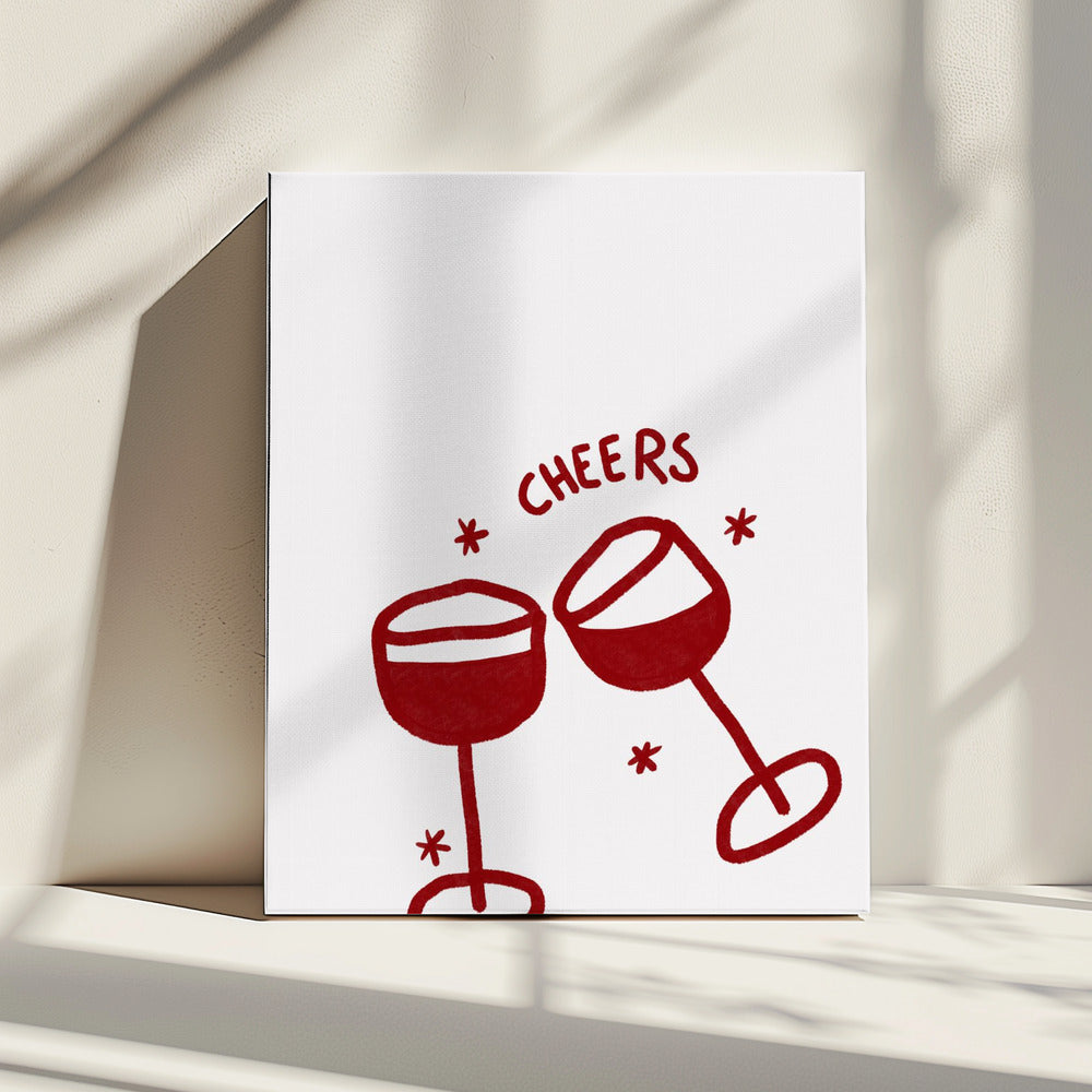 Wijnglasfeest | Canvas