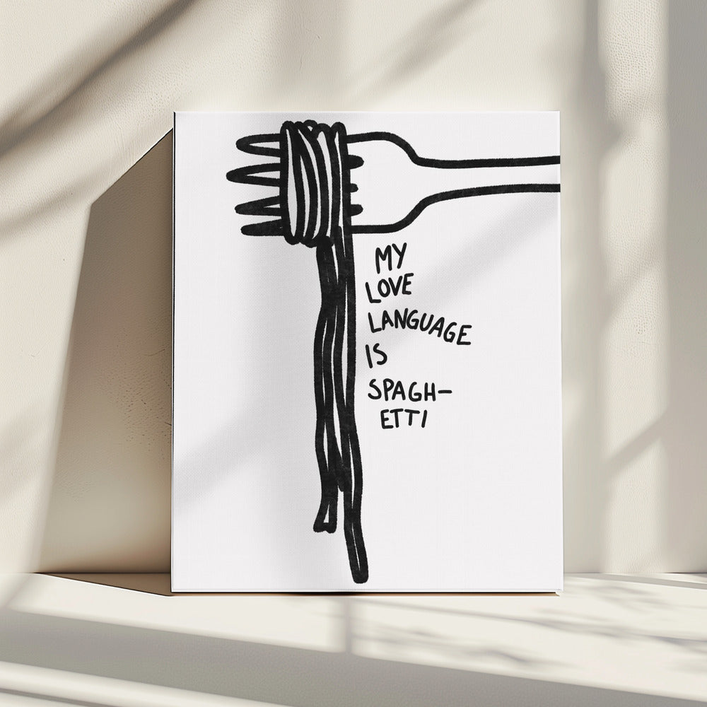 Spaghetti Liefdestaal | Canvas
