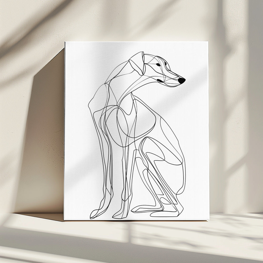 Lijnhond | Canvas