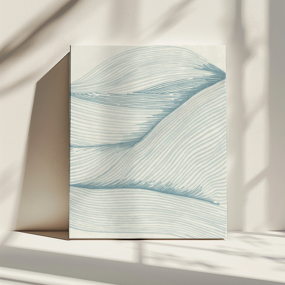 Oceaan in lijnen 02 | Canvas