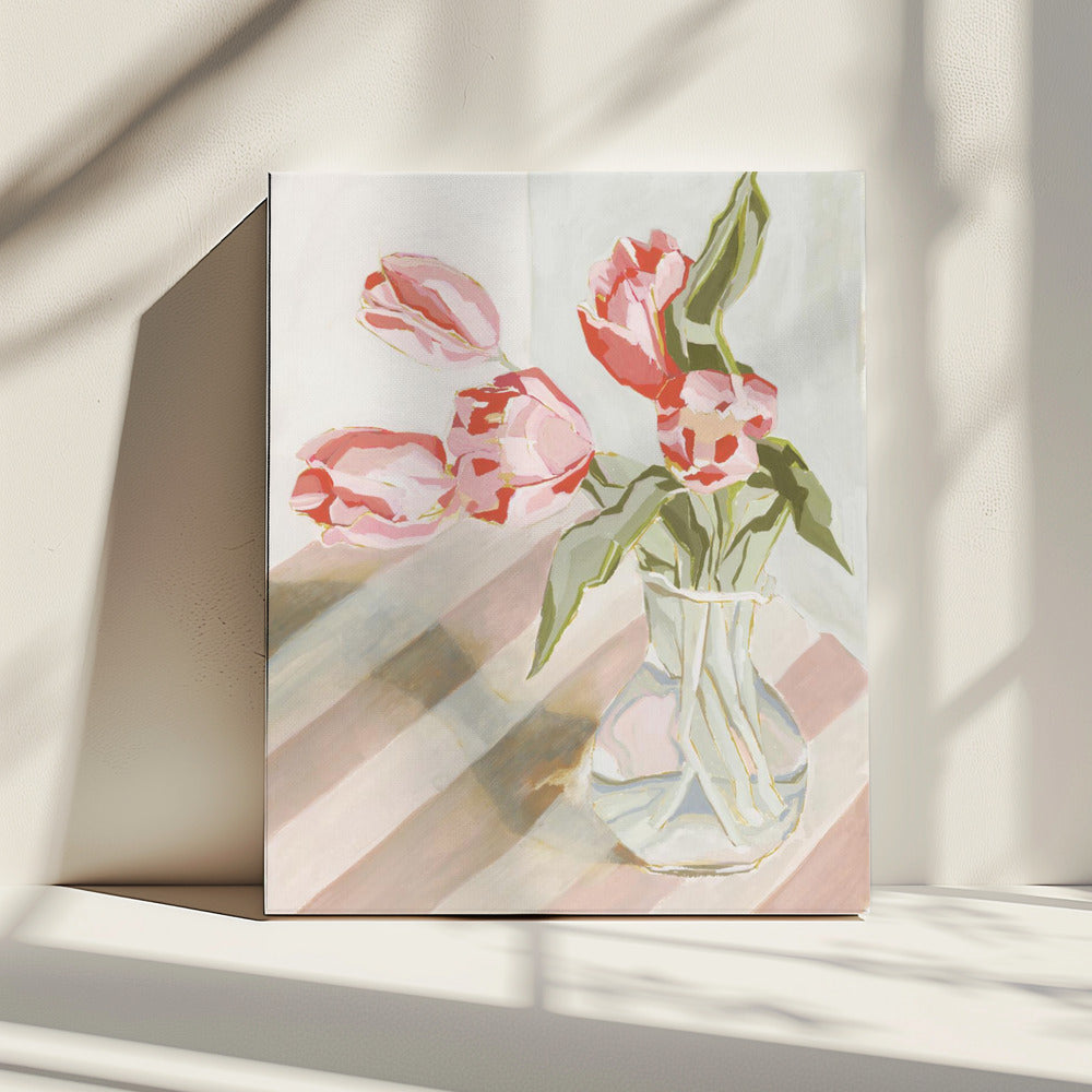 Tulpen in een vaas | Canvas