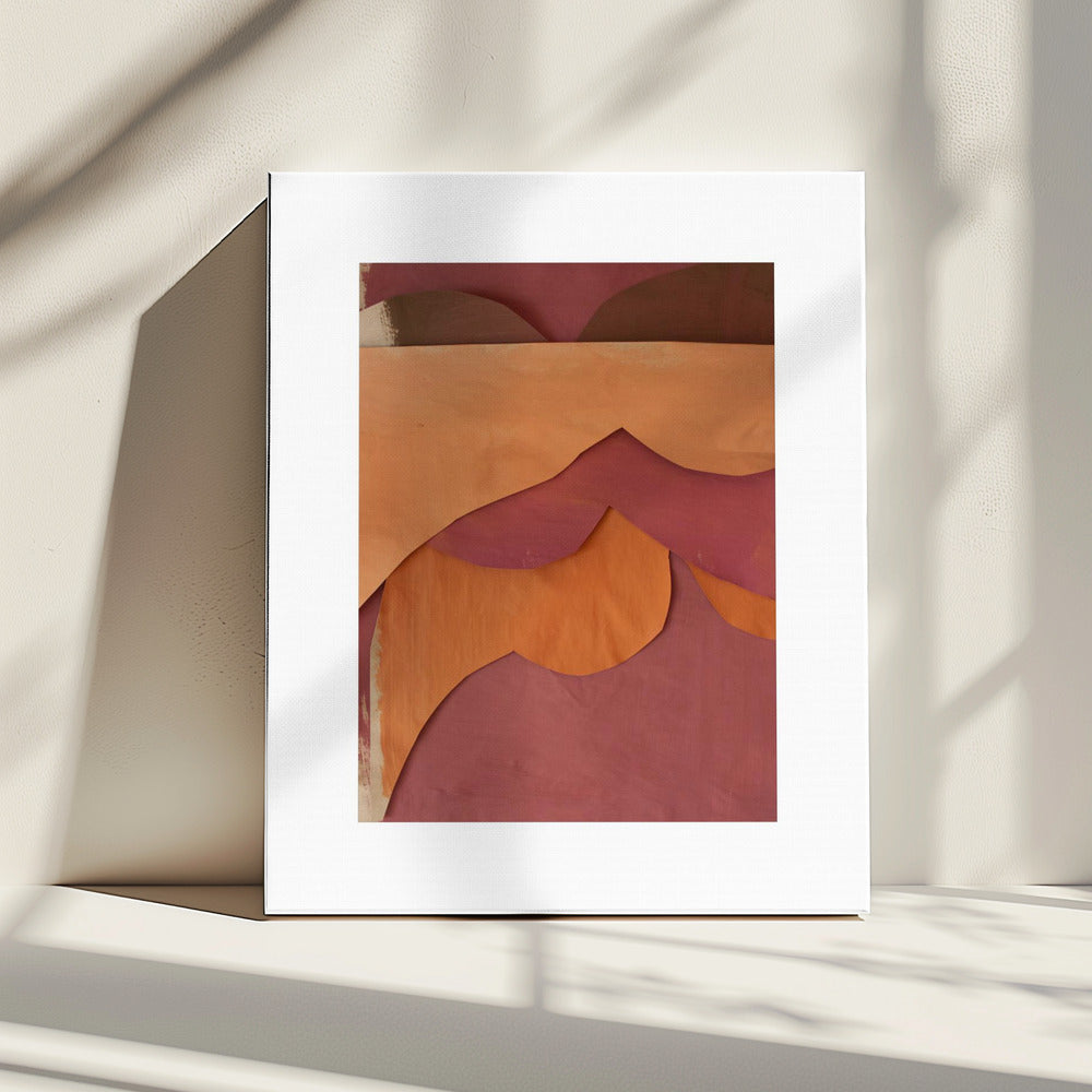 Achter het gordijn | Canvas