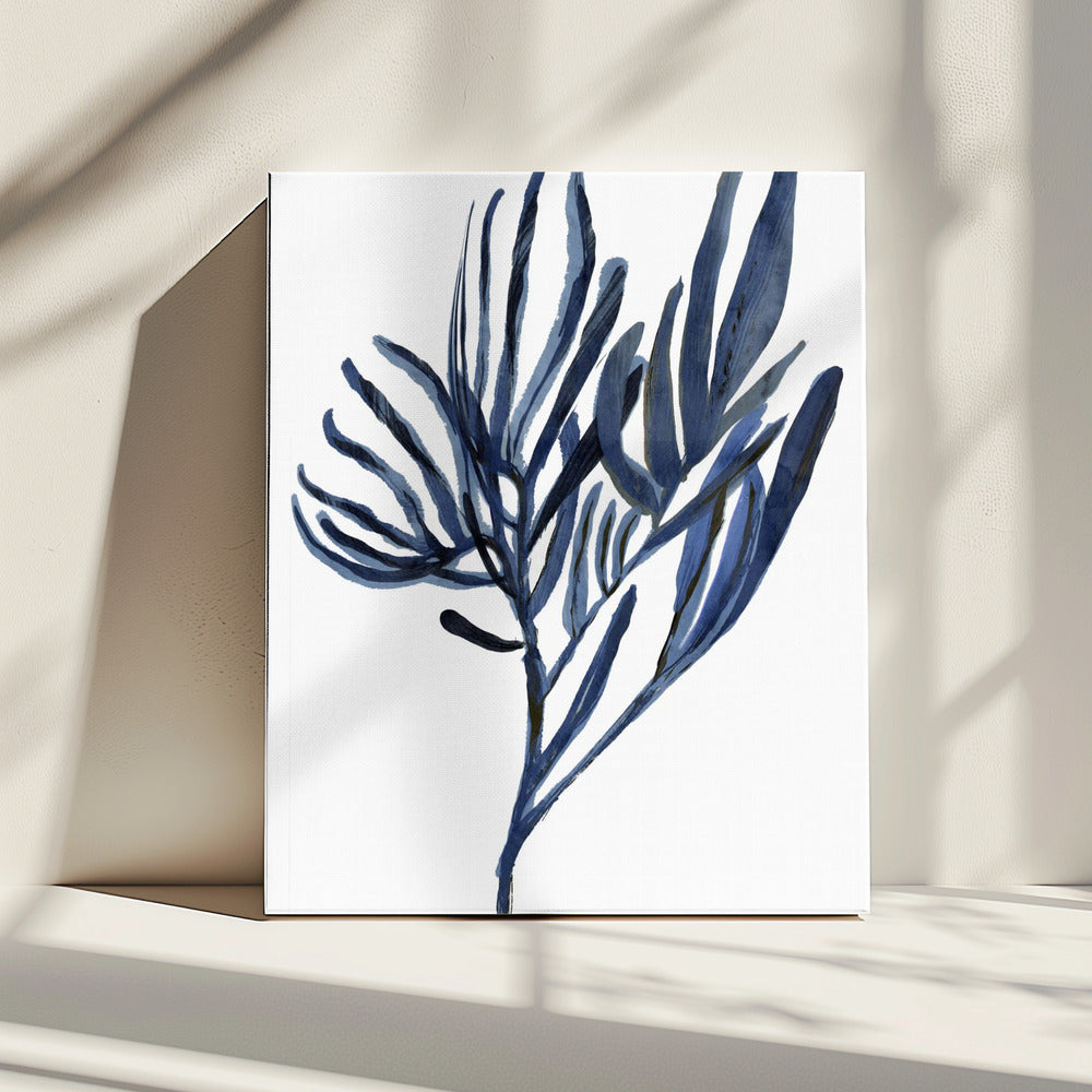 Blauwe waterplant poster 2 | Canvas