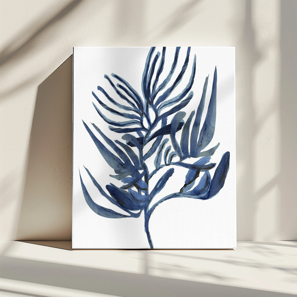 Blauwe waterplant poster 1 | Canvas