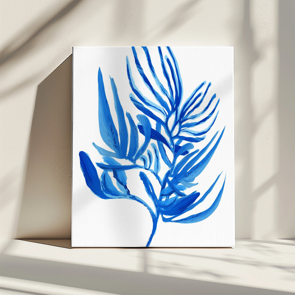 Blauwe waterplant poster 6 | Canvas
